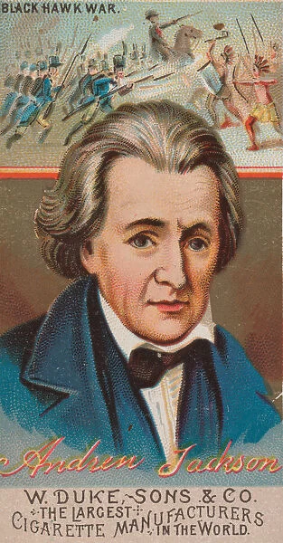 Andrew Jackson, from the series Great Americans (N76) for Duke brand cigarettes, 1888