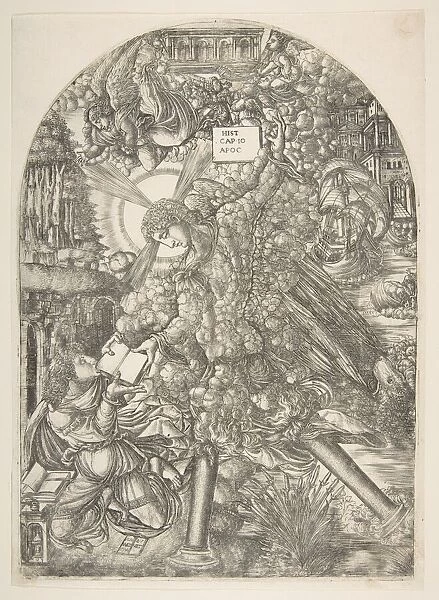 The Angel Gives Saint John the Book to Eat, from the Apocalypse. n. d. Creator: Jean Duvet