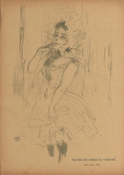 Anna Held dans Toutes ces Dames au Théâtre, 1895. Creator: Toulouse-Lautrec, Henri, de (1864-1901)