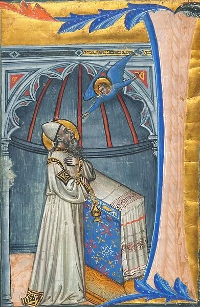 The Annunciation to Zacharias, c. 1400. Creator: Unknown