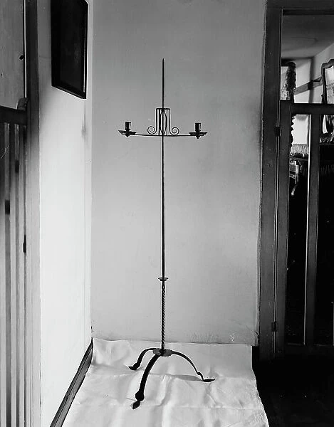 An Antique candlestick at Mt. Vernon, c.between 1910 and 1920. Creator: Unknown