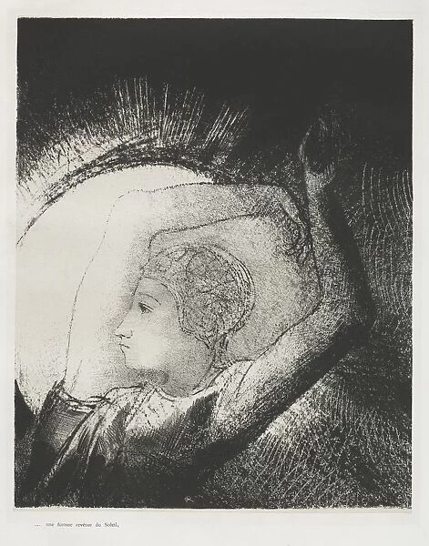 The Apocalypse of Saint John: A Woman Clothed with the Sun, 1899. Creator: Odilon Redon (French