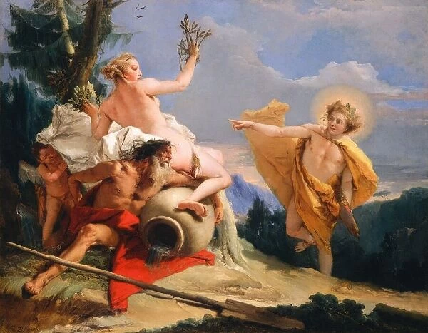 Apollo Pursuing Daphne, c. 1755  /  1760. Creator: Giovanni Battista Tiepolo
