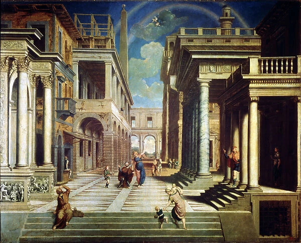 The Apparition of the Sibyl to Caesar Augustus, 1535. Artist: Paris Bordone