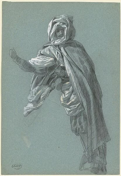 An Arab Rider on Camelback, c. 1840. Creator: Hippolyte Lalaisse