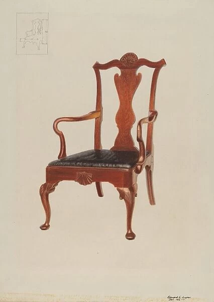 Armchair, c. 1936. Creator: Edward L Loper