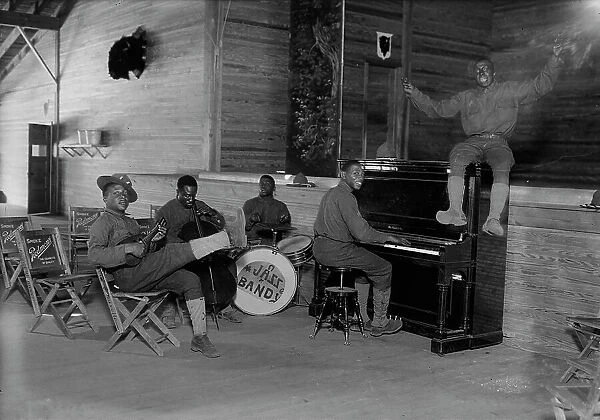 US Army Jazz Band, Camp Upton, 27 May 1918. Creator: Bain News Service