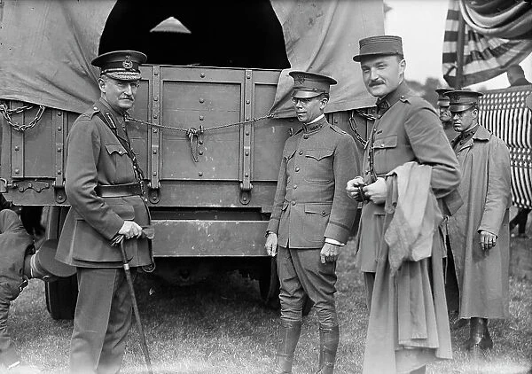 Army, U.S. Motor Truck Inspection, 1917. Creator: Harris & Ewing. Army, U.S. Motor Truck Inspection, 1917. Creator: Harris & Ewing