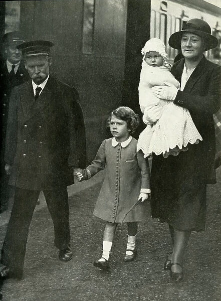 Arriving at Glamis with Her New Sister - August, 1931, 1947. Creator: Unknown