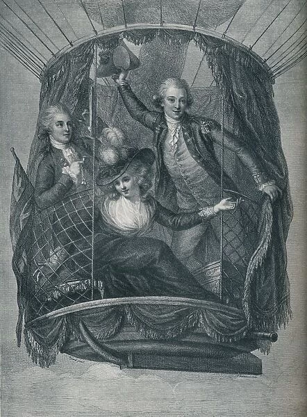 The Ascent of Vincent Lunardi, accompanied by Mrs. Sage and Mr. Biggin, 1785, (1910)