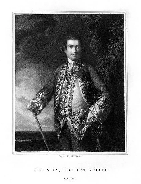 Augustus Keppel, 1st Viscount Keppel, British admiral, (1833). Artist: Henry Thomas Ryall
