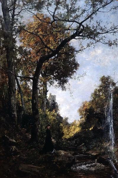 The Autumn Walk, 1869. Artist: Emmanuel Lansyer
