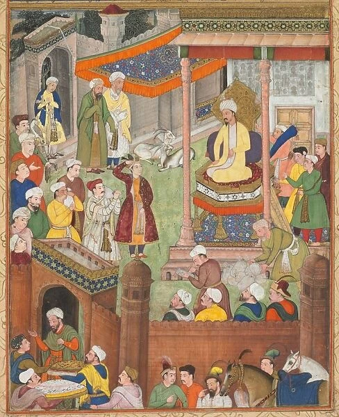 Babur receives booty and Humayuns salute after the victory over Sultan Ibrahim