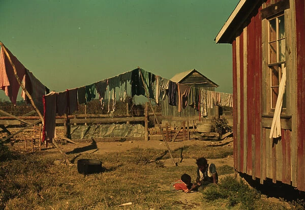 Backyard of Negro tenants home, Marcella Plantation, Mileston, Miss. Delta, 1939. Creator: Marion Post Wolcott