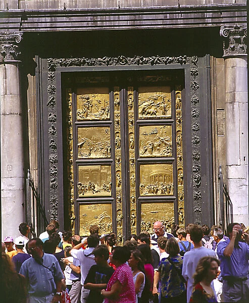 Baptistry door, Florence, Italy