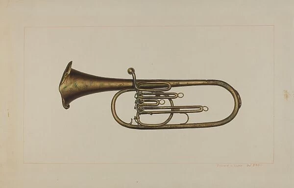 Baritone Horn, c. 1938. Creator: Edward L Loper