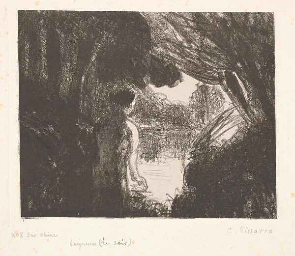 Bather, Evening, 1897. Creator: Camille Pissarro