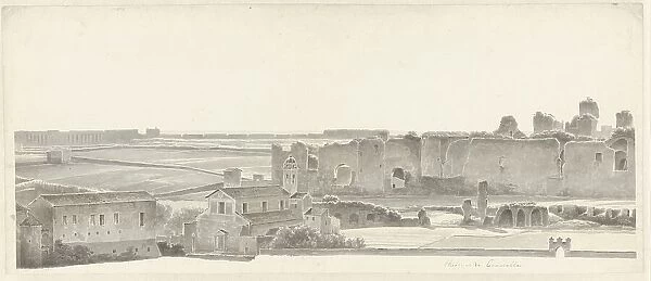 The Baths of Caracalla and Two Capitals from the Villa Mattei in Rome, c.1809-c.1812. Creator: Josephus Augustus Knip