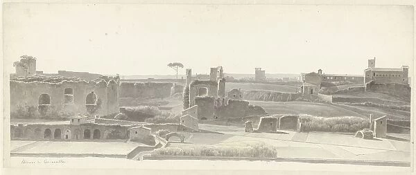 The Baths of Caracalla and Three Capitals from the Villa Mattei in Rome, c.1809-c.1812. Creator: Josephus Augustus Knip