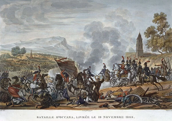 The Battle of Occana, 19 November 1809. Artist: Francois Pigeot