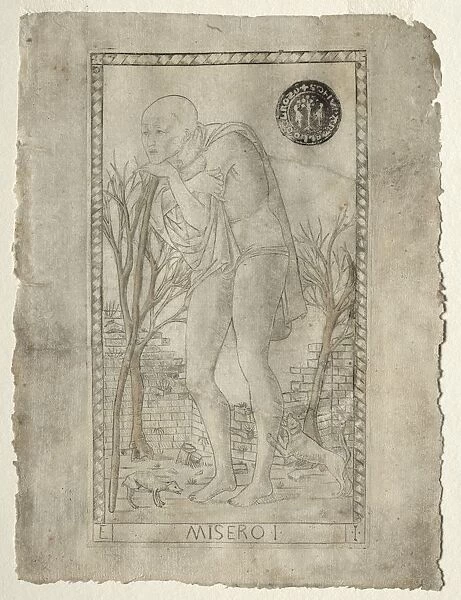 The Beggar (from the Tarocchi, series E: Conditions of Man, #1), before 1467. Creator