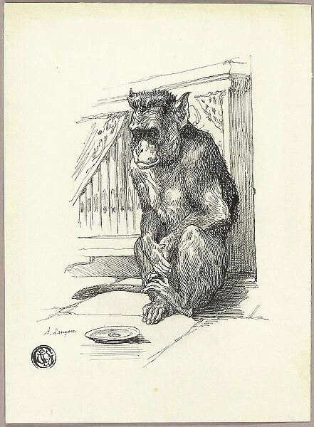 Begging Monkey, n.d. Creator: Auguste-Andre Lancon