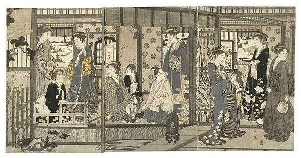 Bellflowers (Asagao), from the series Genji in Fashionable Modern Guise (Furyu yatsushi... 1789-92. Creator: Hosoda Eishi)