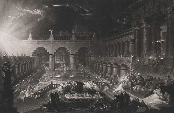 Belshazzars Feast (First steel plate), June 1, 1826. Creator: John Martin