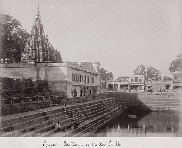 Benares, The Durga or Monkey Temple, Late 1860s. Creator: Samuel Bourne