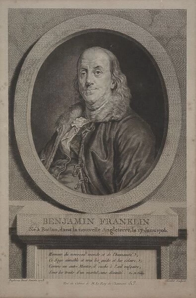 Benjamin Franklin, 1779. Creator: Justus Chevillet (French, 1729-1802); Published