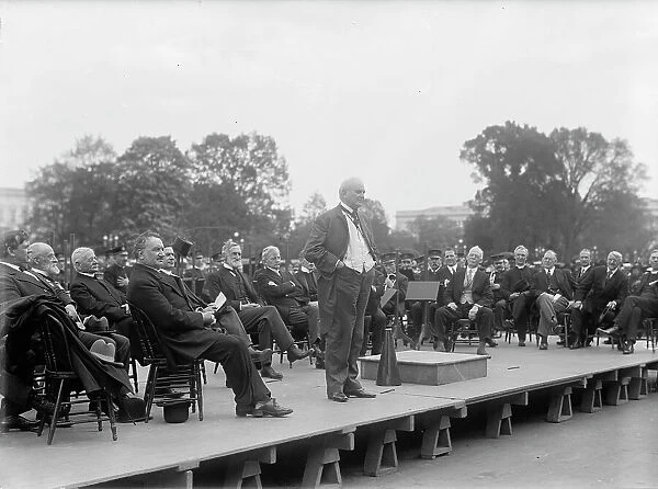 Bible Society Open Air Meeting, East Front of The Capitol - Champ Clark Speaking, 1917. Creator: Harris & Ewing. Bible Society Open Air Meeting, East Front of The Capitol - Champ Clark Speaking, 1917. Creator: Harris & Ewing