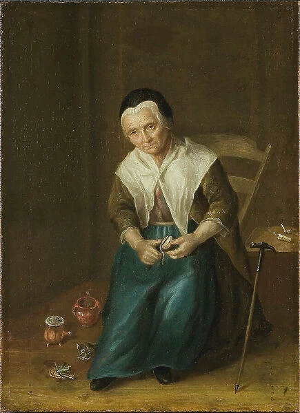 Birgitta (Brita) Johansdotter 1680-1763, maid, c18th century. Creator: Unknown