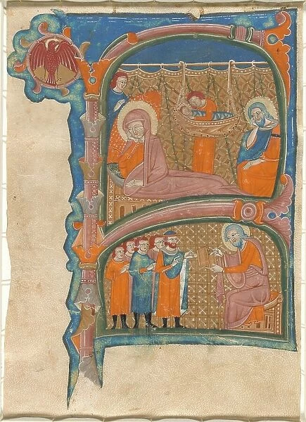 Birth and Naming of John the Baptist, late 13th century. Creator: Unknown