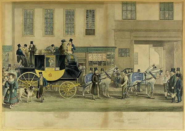 The Blenheim, Leaving the Star Hotel, Oxford, 1831. Creator: William Havell