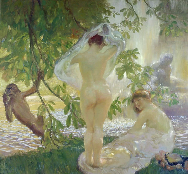 Blouse lifted, bathers, 1913. Creator: Gaston de Latouche