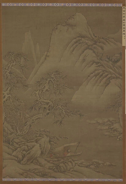 Boating on a Snowy River, Ming dynasty, 16th century. Creator: Unknown