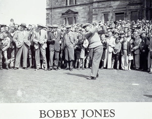 Bobby Jones teeing off, c1920s
