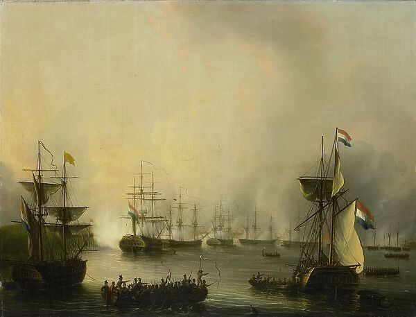 The Bombardment of Palembang, Sumatra, 24 June 1821, 1821-1848. Creator: Martinus Schouman