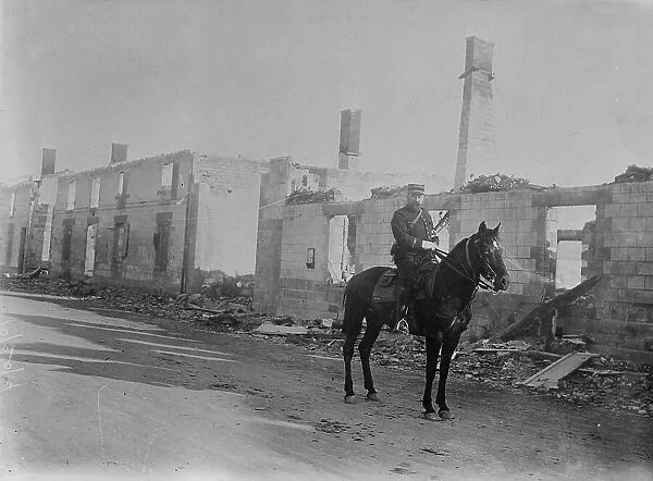 Bonnefond (Dramatist) at Ruins of Epine, 1914. Creator: Bain News Service