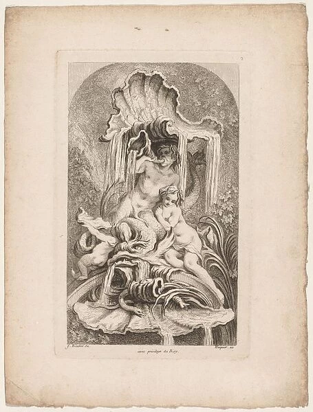 Book of Fountains: No. 2, c. 1736. Creator: Gabriel Huquier (French, 1695-1772)