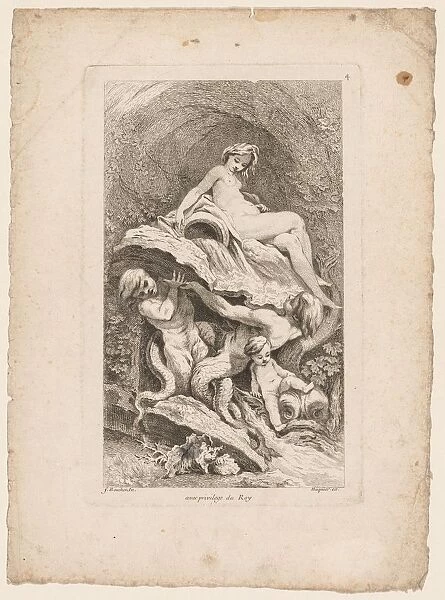 Book of Fountains: No. 4, c. 1736. Creator: Gabriel Huquier (French, 1695-1772)