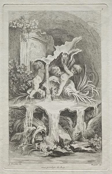 Book of Fountains: No. 7, c. 1736. Creator: Gabriel Huquier (French, 1695-1772)