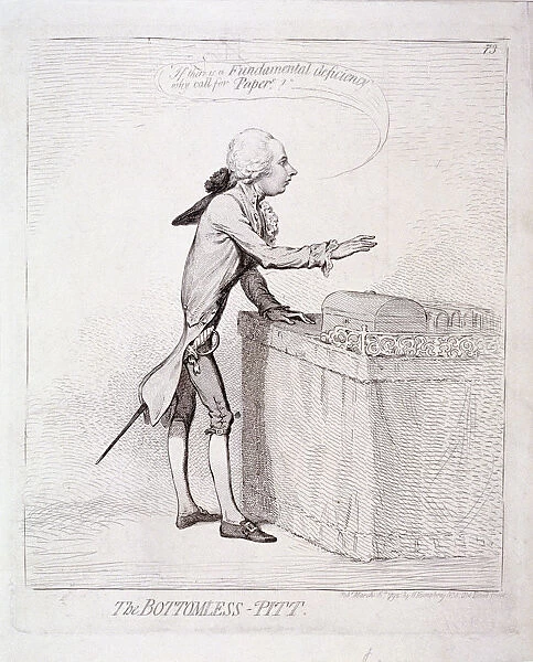 The bottomless-Pitt, Pitt making a speech, London, 1792