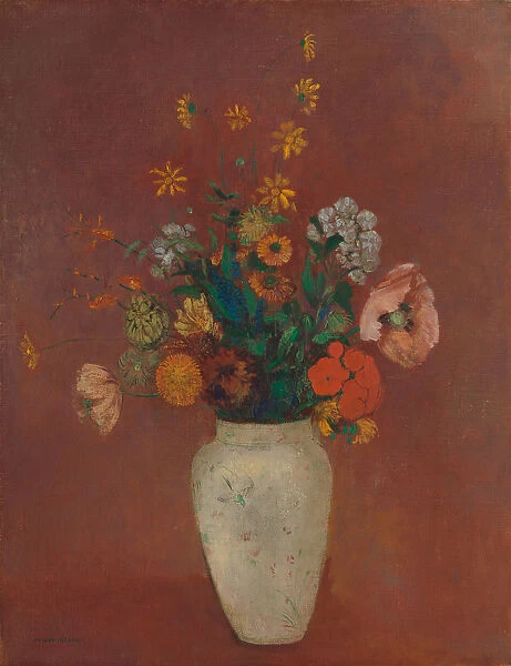 Bouquet in a Chinese Vase, ca. 1912-14. Creator: Odilon Redon