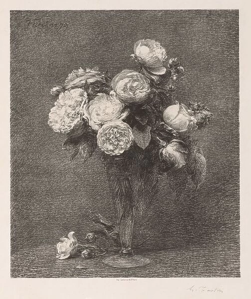 Bouquet of Roses, 1879. Creator: Henri Fantin-Latour (French, 1836-1904)