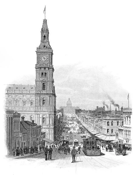 Bourke Street, Melbourne, Victoria, Australia, 1886. Artist: WC Fitler