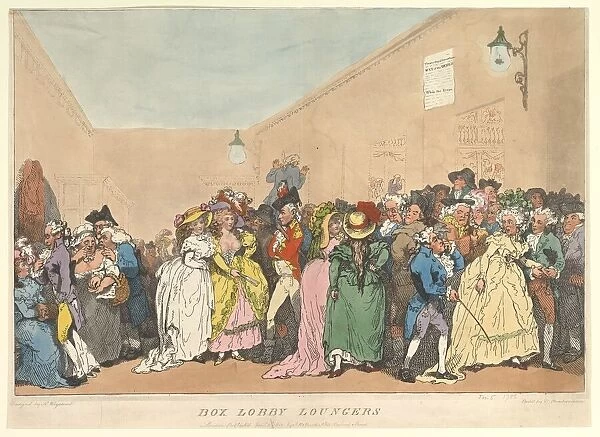 Box Lobby Loungers, January 5, 1811. Creator: Thomas Rowlandson