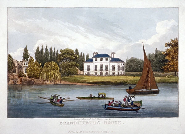 Brandenburgh House, Hammersmith, London, 1820. Artist: F Vincent