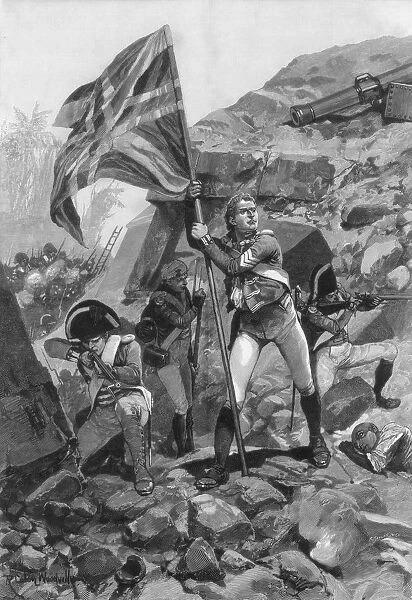 Brave conduct of sergeant Graham, Battle of Seringapatam, 1894. Artist: Richard Caton Woodville II