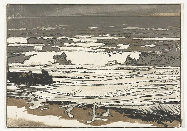 The Breaking Waves, Tide of September 1901, 1901. Creator: Auguste Louis Lepere (French